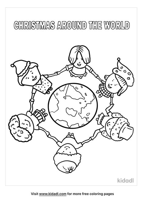 christmas around the world coloring pages
